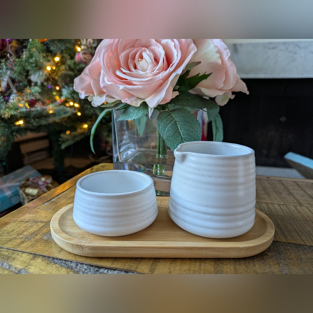 🆕 Nespresso Stoneware Creamer and Sugar Bowl Set